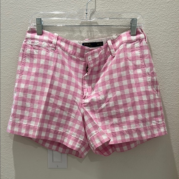 Polo Ralph Lauren Pink Gingham Women's Shorts 100% cotton - Picture 3 of 6